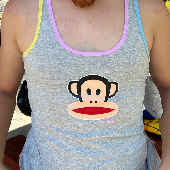 NEW PAUL FRANK PAJAMA TANK TOP SHIRT WOMEN JULIUS MONKEY PASTEL SLUMBER PARTY L - Picture 4 of 10